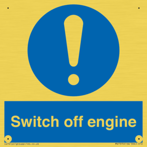 Switch off engine